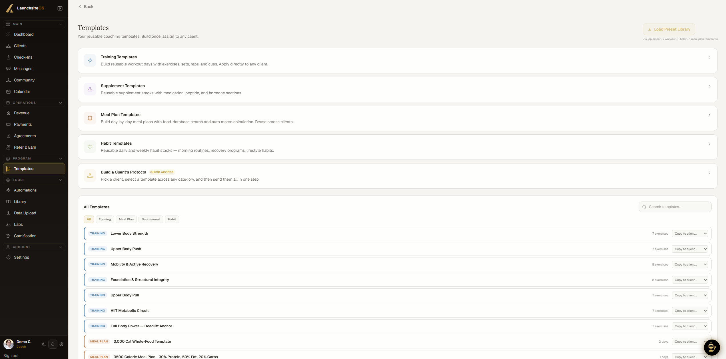 Template library